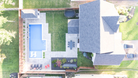 Drone photo of pool