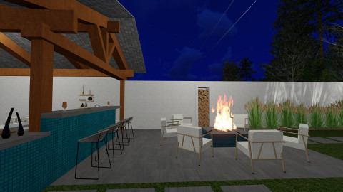 Bar and fire pit